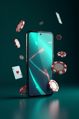 Smartphone showing casino app
